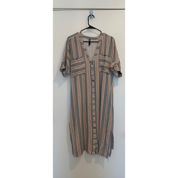 RVCA Midi Button-Up Dress - Picture 2 of 6